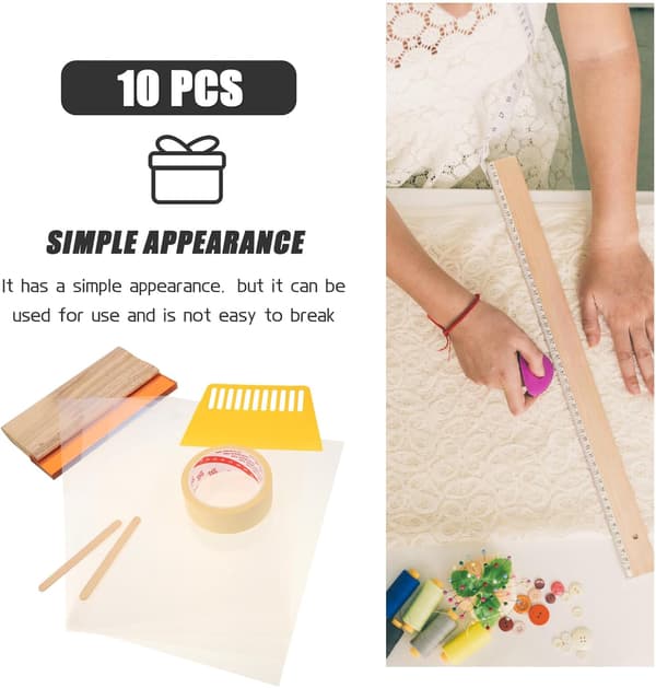 5 st. screentrycksskrapsats för DIY träbläckskrapa