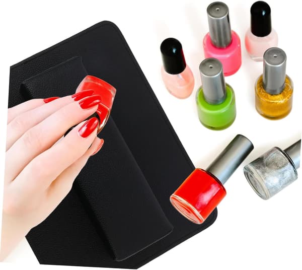 2 stk. Manicure Håndpude PU Læderpude Lang Rektangulær Form Tekstur Vaskbar Håndstøttepude