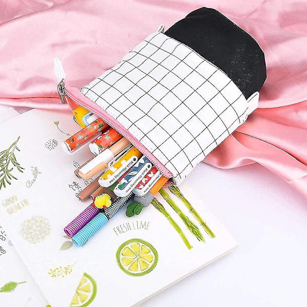 Blyantsæske Stående Blyantsholder Teleskopisk Blyantsæske Pen Pouch Bag Høj