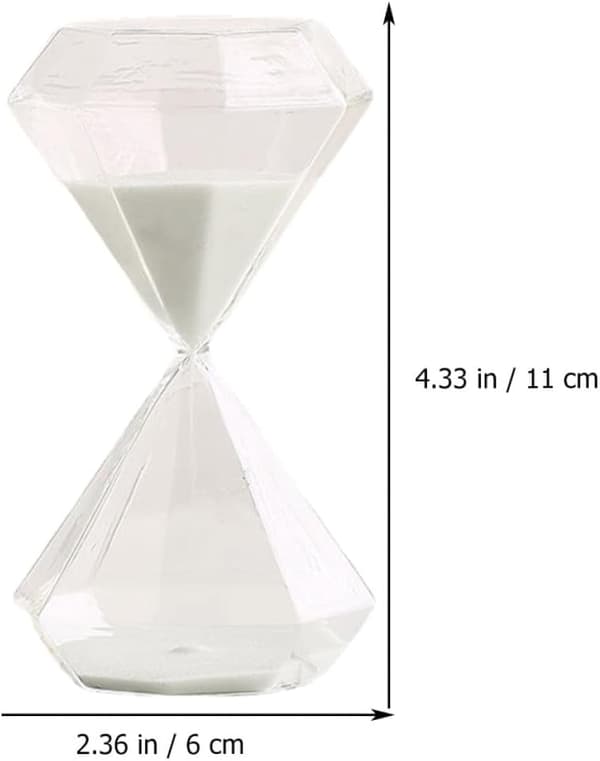 5 minutter sandtimer timeglass dekorasjon klassisk formet høyt borosilikat