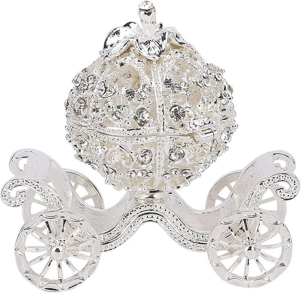 Rhinestone Krystall Gresskarvogn Smykkeboks