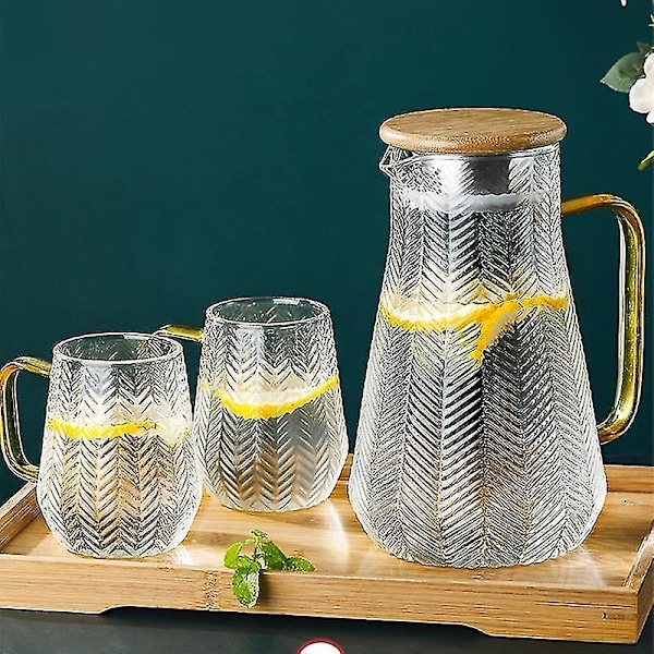 3 stk. Glas Vandkande Kold Kande Tepotte Pitcher