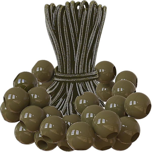 Ball Bungee Cords 30 Pcs Heavy-duty Elastic Ties For Tarps And More