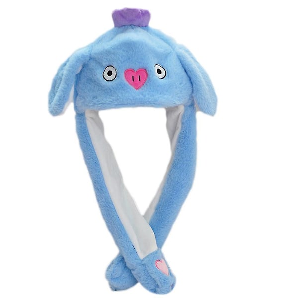 Plush Moving Animal Ears Hat Funny Airbag Cartoon Earflap Cap Unisex Stuffed Toy