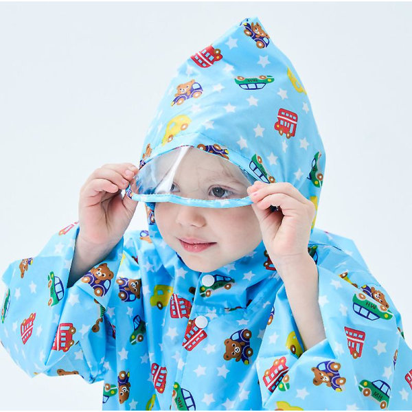 Regntøy for barn, 3d tegneserie barn Småbarn regnfrakk jakke Poncho for  gutt jente (gult brød) Blue Car XXL f49d | Blue Car | XXL | Fyndiq