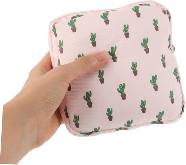 6 stk. kompakt bomullsveske for menstruasjonsbind for kvinner, oppbevaringspose for menstruasjonsbind