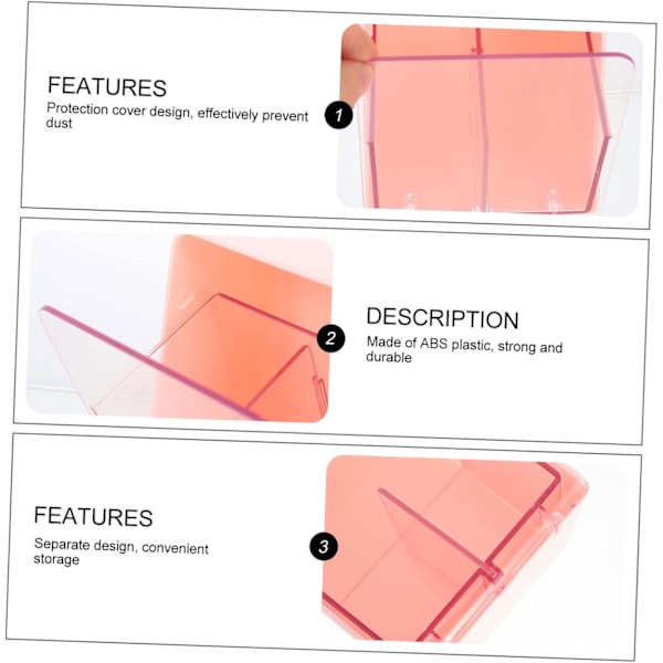Badeværelses Essentiel Vatpindbeholder Låg 2 Sektioner Makeup Bomulds Organizer Kompakt Design