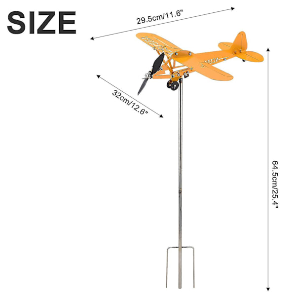 Piper J3 Cub Flyvemaskine Vindfløj Dekoration Piper Cub Kunst Blad Vindmølle Entusiast Fly Vejrhane
