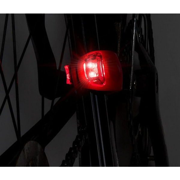 2 stk Sykkel Baklys LED Silikon Vanntett Sykkellys Bak For Landeveissykkel MTB Gave