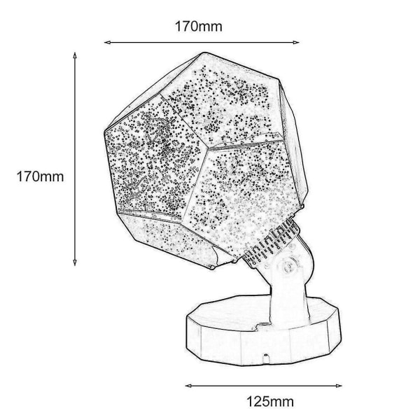 Superlätt Celestial Star projektorlampa Fantastiska ljus