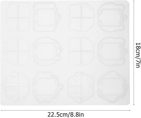 Nøglering Form DIY Silikone Krystal Epoxy Håndværksform til Nøglecover Nøglehætte Nøgletopper