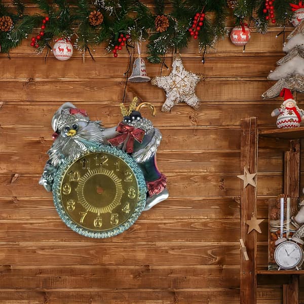 Klockform DIY Rund Klocka Harts Jul Tomte Element Formade Silikonformar Gjutning