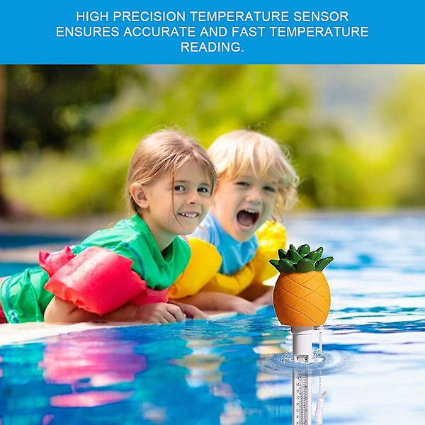 Flytande Vattentermometer Anti-splittering Ananas Simbassäng Temperaturmätare Flytande Pool Term
