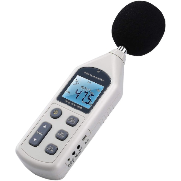 Digital ljudnivåmätare 30~130 Db Handhållen Decibel Brusmätning Tester Decibel Datalogger Med Tid USB Data Analys Db Monitor För Industri