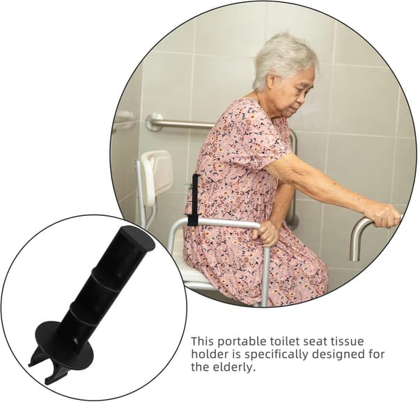 Universal pasform toiletpapirholder med rent design plastmateriale til sengekommode og badeværelsesbrug