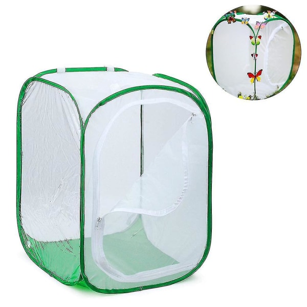 Tall Large Butterfly Habitat Cage Collapsible Terrarium Pop-up Lnches , Insect And Butterfly Net For Raising Inserts