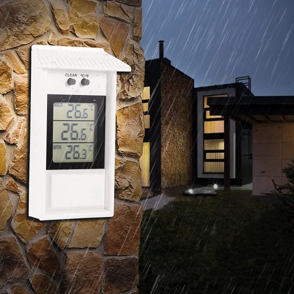 Drivhus Termometer, Vanntett Min Digital Drivhus Termometer Monitor 0.1c Oppløsning