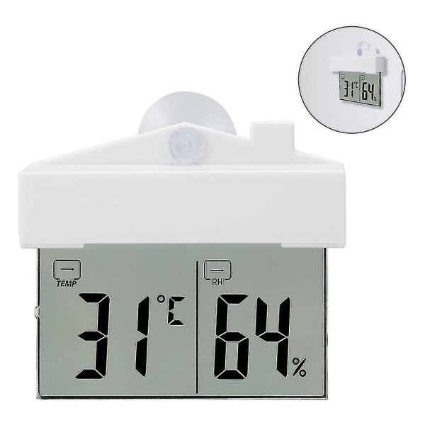 Avtagbar Fäste, Min/Max Temperatur, Automatisk Återställning, Digital Fönstertermometer