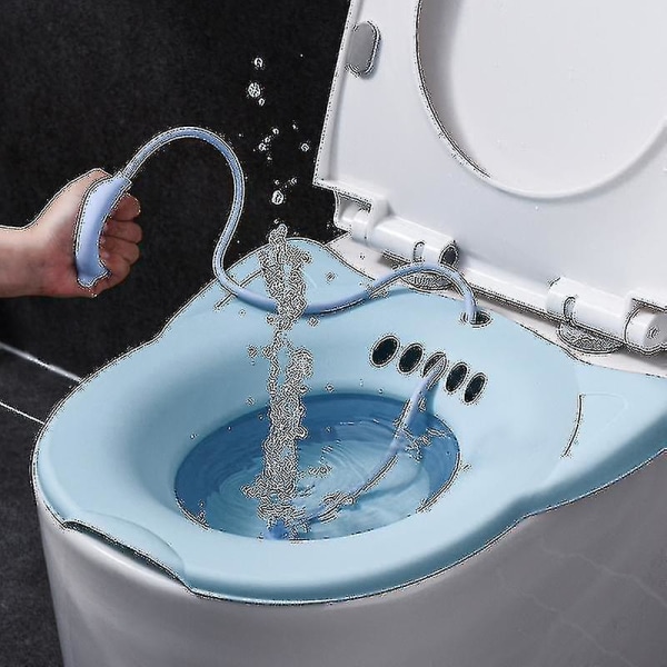 Badekar for toalettsete, sammenleggbart, med pumpe, for gravide