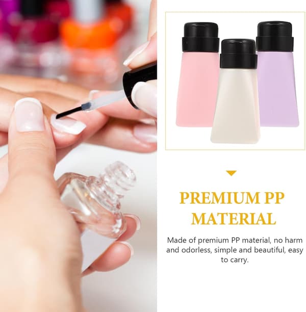 3 stk. neglelakfjerner-presseflasker bærbare manicure-pumpedispensere