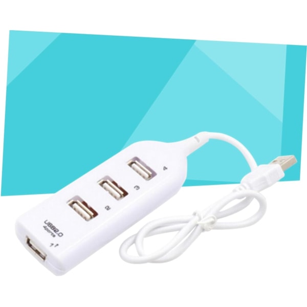 2 stk. -i-ett USB-hub 4 porter USB-splitter for bærbar PC 2.0 Datahub Overbelastningsbeskyttelse for Xp/vista/7/8/10
