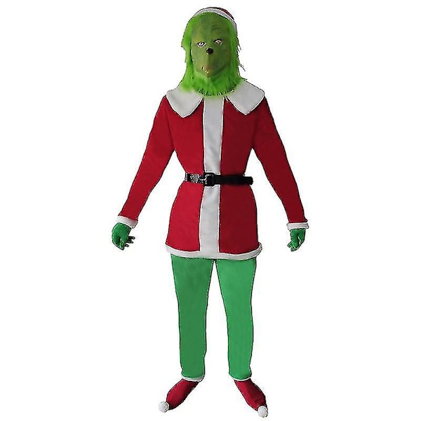 Grinch-kostym för vuxna, jultomte Grinch-klädsel S