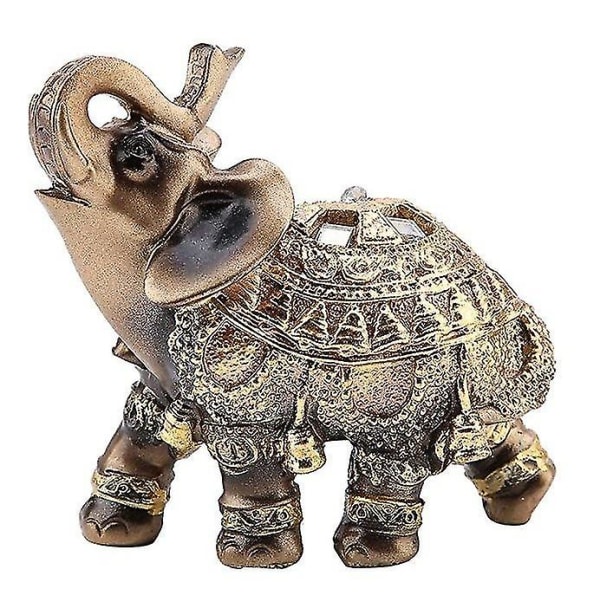 Elefantstatue, Feng Shui Golden Elephant Ornament Lucky Wealth Figurine