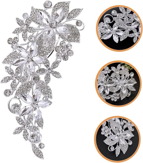 Charmig Rhinestone Hårsidokam för Bröllopsbrud Eleganta Brudhåraccessoarer