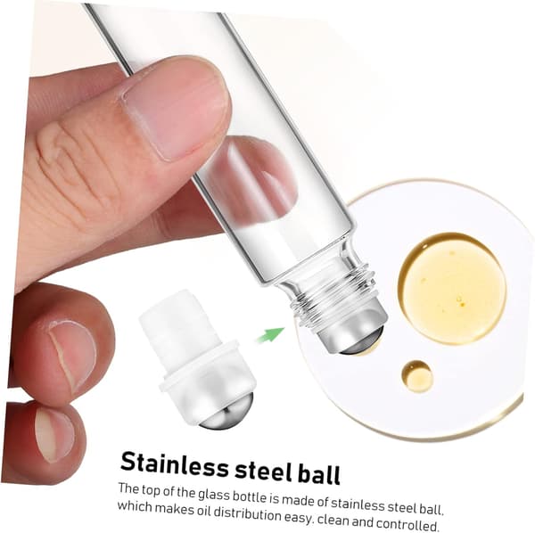 15 st tomma påfyllningsbara roll-on-flaskor multifunktionella glasroll-on-flaskor för eterisk olja för DIY-parfym