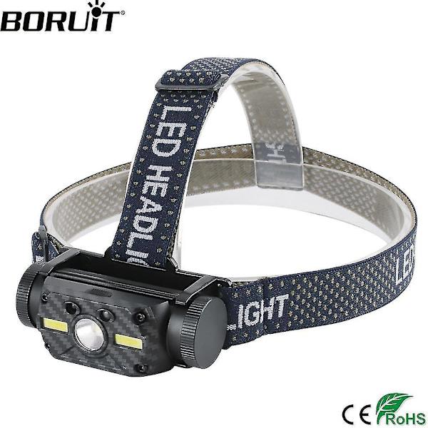B34 L2+2*COB LED Huvudlampa Rörelsesensor 4000lm Vattentät