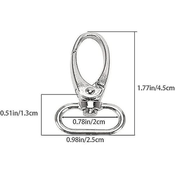 10 st Swivel Nyckelringar Spännen 360 Hummer Spännen Trigger Krokar