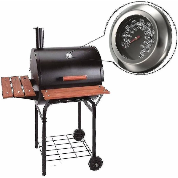 Termometer for grill i rustfritt stål, grilltermometer