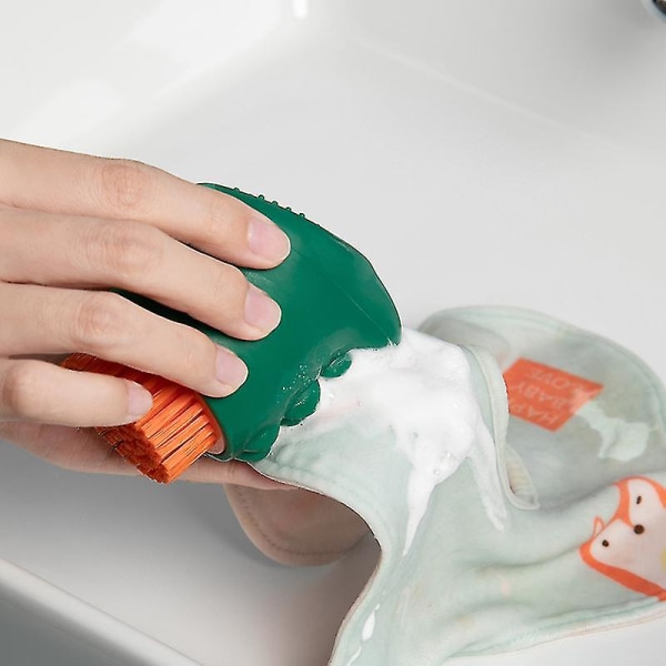 Silikonvaskebørste Husholdningsundertøy-rengjøringsbørste Mykt rengjøringsverktøy (1pcpink)