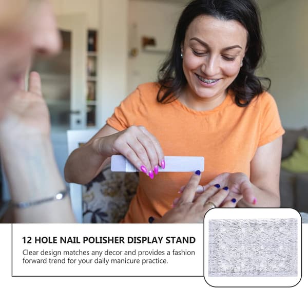 Akryl neglebor bit stativ 12 huller display organizer borebit boks til salon
