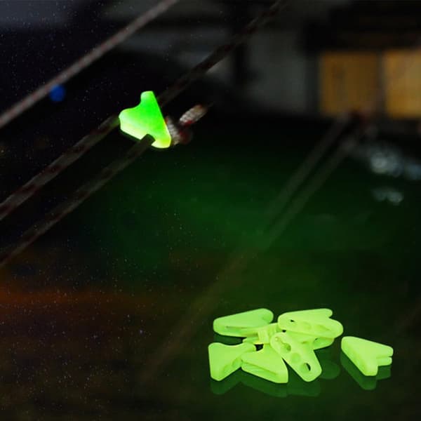 Fluorescerande tältrepspänne och triangulär repjusterare 20 st utomhustakspännen