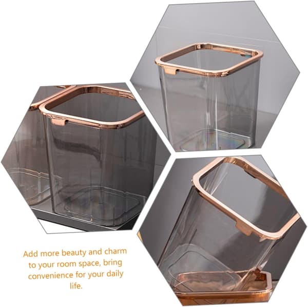 Husholdningssøppelbøtte Papirkurv 20X18X18Cm PET-materiale Solid