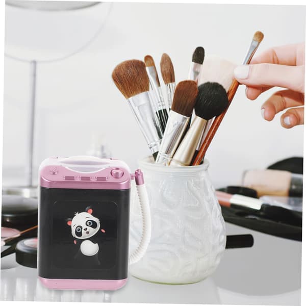 2 stk. elektrisk makeupbørsterenser Mini automatisk renser til makeupbørster