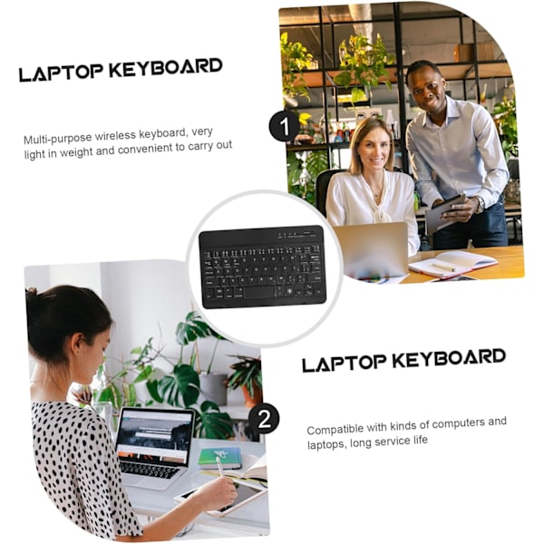 Notebook Tastatur Trådløs Belyst Tastatur Letvægts Multifunktionel til Laptop Brug