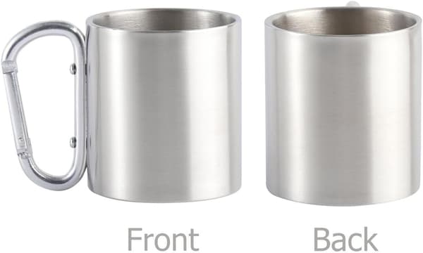 Camping Metallmugg med Karbinhake Klättermugg Aluminiumlegering Utomhus Campingmugg
