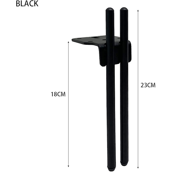 4 stk. Anti-slip Lydisolerede Møbelstøtteben Dobbeltpol Metal Bordben Sofa Ben Skab