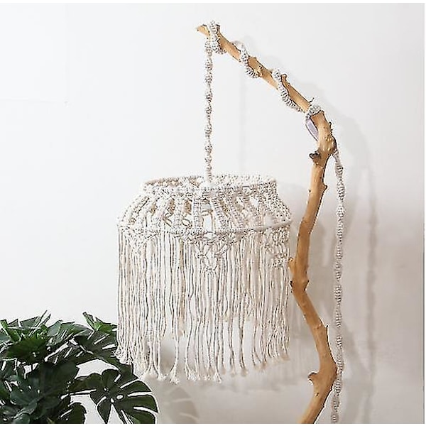 40x40cm Bohemisk Fransad Makramé Väggbonad Lampskärm