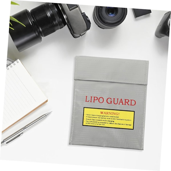 18x23cm Lipo Batteri Brandsikker Li-po Batterisæk Batterisikkerhed Opladningssæk Sølvfarve