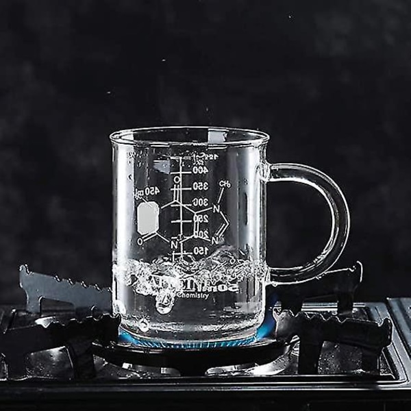Koffein Begerkop Glaskop Med Håndtag Borosilikat Måling