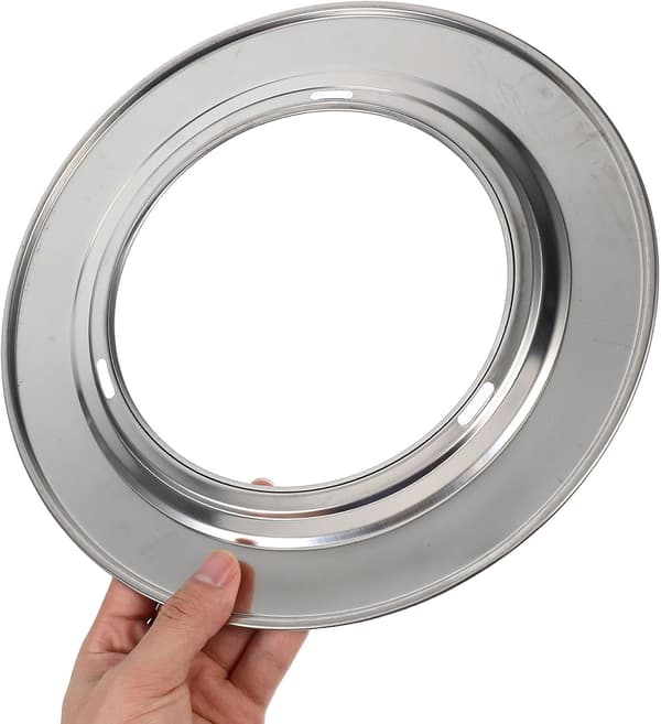 Dampring i rustfritt stål, metall dampkurv, rund vannseparasjonsdesign, fleksibel bruk, sølv