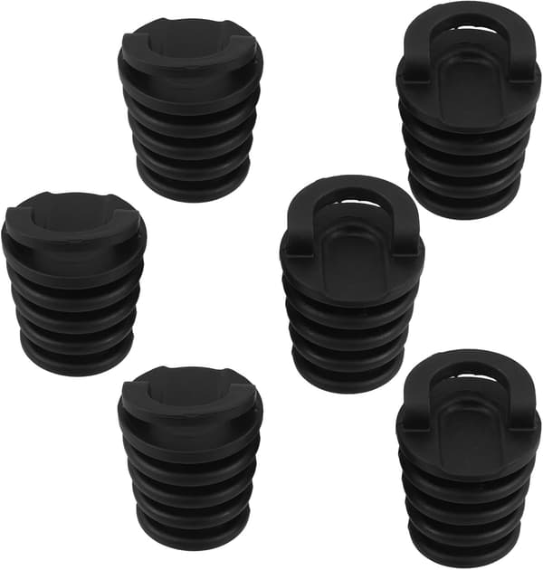 6st Kajak Dräneringspluggar Gummi Push-in Scupper Pluggar med Dragring 3.8×4cm