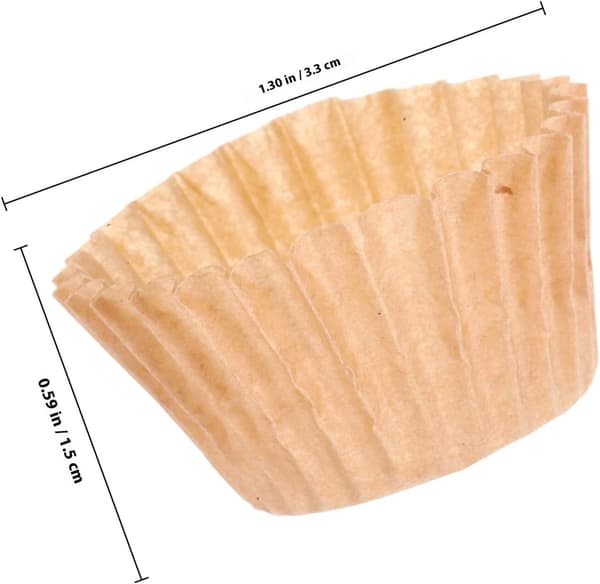 1000 stk. brune mini muffinsformer Engangs bakekopper Fettsikre papir cupcakeformer