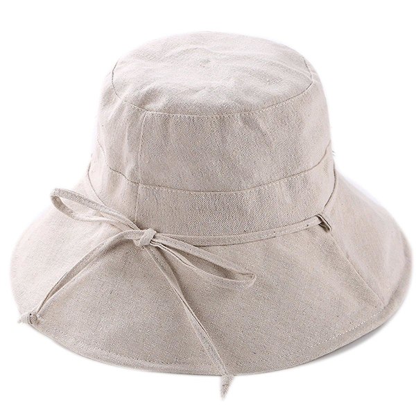 Solhattar för kvinnor, söta sommar solhattar för damer, hopfällbara, UV-skydd UPF 50+ beige