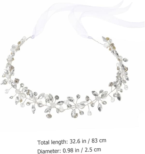 Rhinestone Bryllupshårvin Brudehodeplagg Mykt Meshbånd Håndlaget Krystall Hårtilbehør