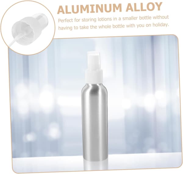 2 stk. reiseflasker i aluminiumslegering, sprayflasker, 120 ml kapasitet, bærbare, påfyllbare