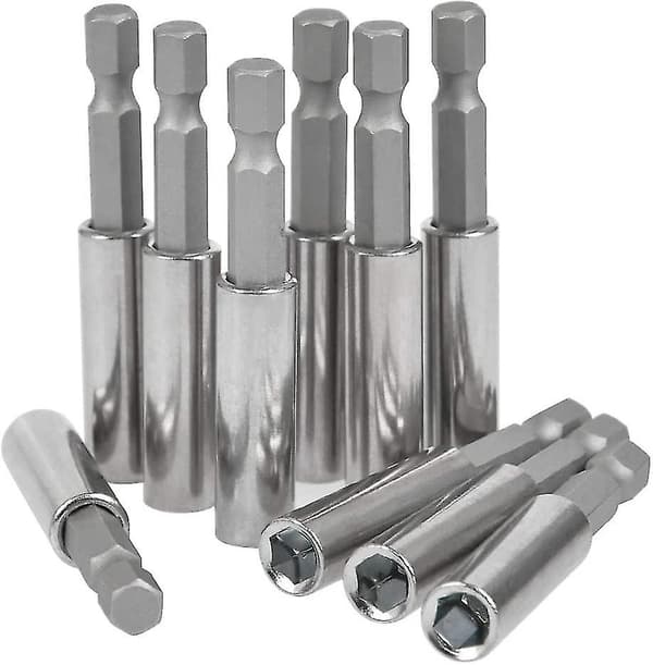 60mm Magnetiskt Mutterdrivningssats, 6.35mm Skruvmejslar Bitshållare